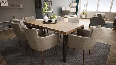 NADUVI Collection Eetkamerstoel Billie linnen