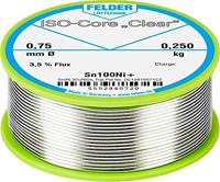 Felder ISO-Core Clear Sn100Ni+ Soldeertin Spoel Sn99,25Cu0,7Ni0,05 0.250 kg 0.75 mm - thumbnail