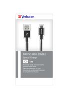 Verbatim Micro-USB synchronisatie- & oplaadkabel van 100 cm zwart - thumbnail