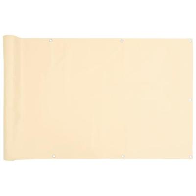 VidaXL Balkonscherm 1000x75 cm pvc crèmekleurig