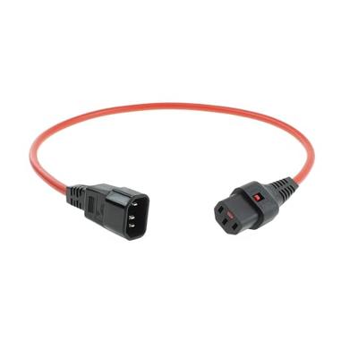 ACT AK5192 Netsnoer C13 IEC Lock | C14 | Rood | 50 cm - thumbnail