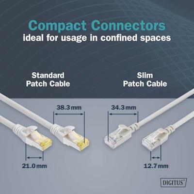 Digitus DK-1632-A-070S RJ45 Netwerkkabel, patchkabel CAT 6A F/FTP 7 m Grijs Halogeenvrij, Afgeschermd 7 m