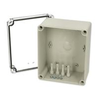 Fibox PC H 95 T Installatiebehuizing 170 x 140 x 95 Polycarbonaat Grijs-wit (RAL 7035) 1 stuk(s) - thumbnail