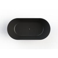 Arcqua Cusco vrijstaand ligbad 155x75x55cm cast marble Mat Zwart BAD124444 - thumbnail
