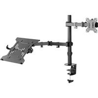SpeaKa Professional SP-MM-302 2-voudig Monitorbeugel 33,0 cm (13) - 81,3 cm (32) Kantelbaar en zwenkbaar, In hoogte verstelbaar, Draaibaar - thumbnail