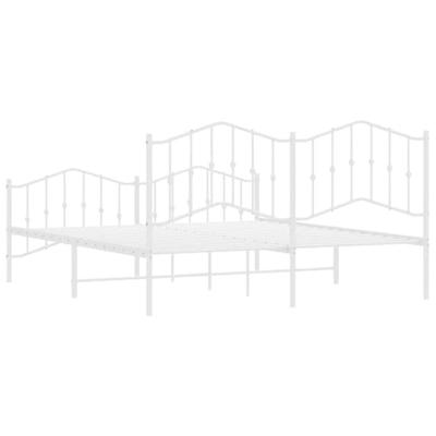 Bedframe met hoofd- en voeteneindemetaal wit 183x213 cm - thumbnail