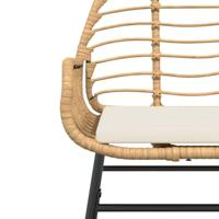 Tuinstoelen 2 st met kussens poly rattan bruin - thumbnail