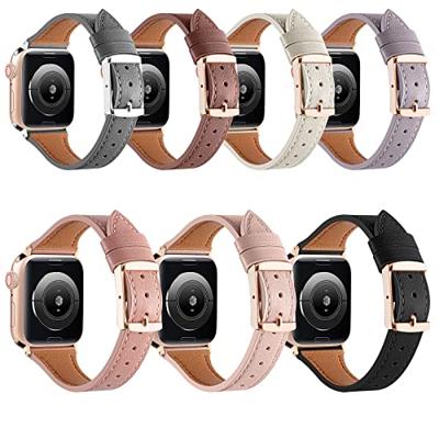 Leren bandje - Oudroze - Geschikt voor Apple Watch 44mm / 45mm / 46mm / 49mm Leren bandje - Oudroze - Geschikt voor Apple Watch 44mm / 45mm / 46mm / 49mm