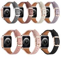 Leren bandje - Oudroze - Geschikt voor Apple Watch 44mm / 45mm / 46mm / 49mm - thumbnail