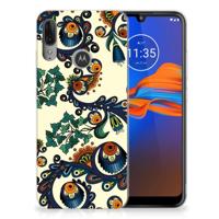 Siliconen Hoesje Motorola Moto E6 Plus Barok Flower - thumbnail