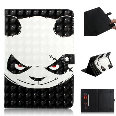 3D Colored Drawing Universal Horizontal Flip Leather Case with Holder & Card Slot & Wallet for 10 inch Tablet PC(Angry Bear)