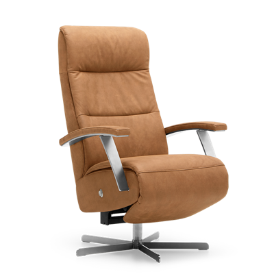 Relaxstoel S-100 Cognac Leer Relaxstoel S-100 Cognac Leer