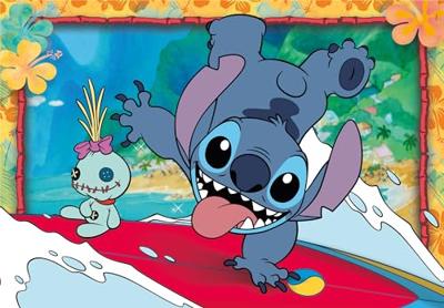 Clementoni legpuzzel super color disney stitch, 2x20st. - thumbnail