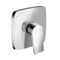 Hansgrohe Metris ééngreeps douchemengkraan afbouwdeel Square, chroom - thumbnail