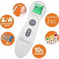 Digitale voorhoofdthermometer - DREAMBABY - Contactloos infrarood - Koortstemperatuurmeting - voor baby's en volwassenen - thumbnail
