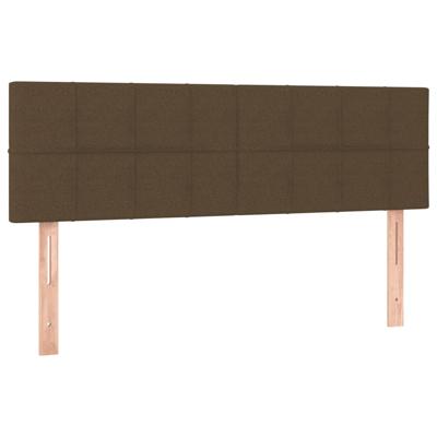 Boxspring met matras stof donkerbruin 140x200 cm - thumbnail