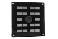 Nedco schuifrooster met gaas - vierkant - 160x160mm - zwart - aluminium - thumbnail