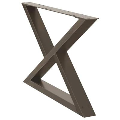 Salontafelpoten 2 st 70x(42-43,3) cm staal naturel