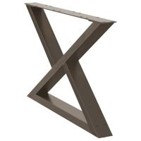 Salontafelpoten 2 st 70x(42-43,3) cm staal naturel - thumbnail