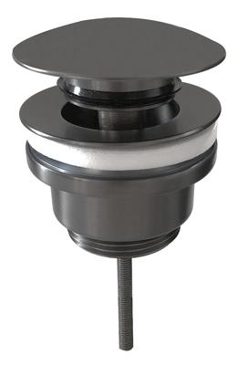Wiesbaden Caral clickwaste afvoerplug 5/4" gunmetal Wiesbaden Caral clickwaste afvoerplug 5/4" gunmetal