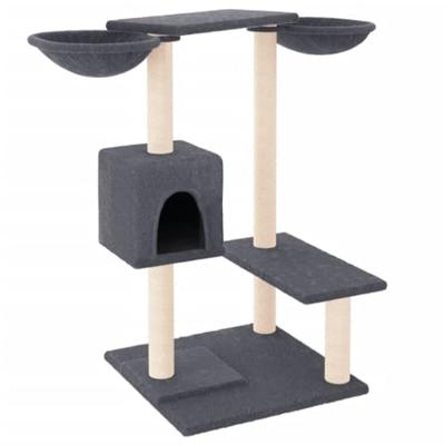 VidaXL Kattenmeubel met krabpalen 82 cm donkergrijs
