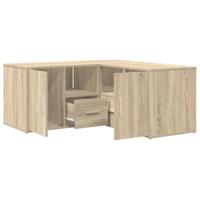 Hoekkast 160x40x45 cm bewerkt hout sonoma eikenkleurig - thumbnail