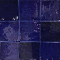 Wandtegel blauw Terre D&apos;Azur Maroc 11,5x11,5cm blue fonce glans - thumbnail