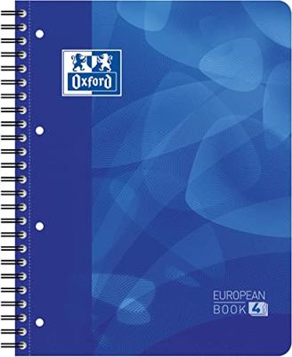 Oxford projectboek A4+ 4-gaats lijn 120 vel blauw