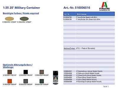 Italeri 1/35 20 Military Container