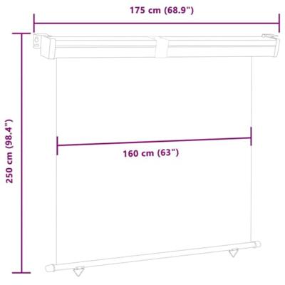 VidaXL Balkonscherm 175x250 cm blauw