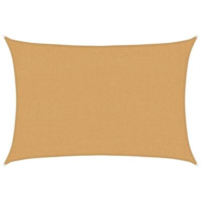 Zonnezeil 160 g/m rechthoekig 2x3 m HDPE zandkleurig Zonnezeil 160 g/m rechthoekig 2x3 m HDPE zandkleurig