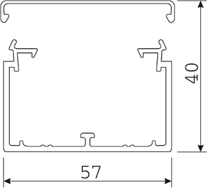 Hager LF4006007030 Kabelgoot Kabelgoot voor elektrische installaties (l x b x h) 2000 x 57 x 40 mm Steen-grijs 1 stuk(s) Hager LF4006007030 Kabelgoot Kabelgoot voor elektrische installaties (l x b x h) 2000 x 57 x 40 mm Steen-grijs 1 stuk(s)