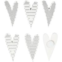 Creativ Company Houten figuren, lange harten, afm 25x45 mm, 8 stuk/ 1 doos - thumbnail