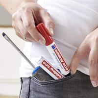 Edding Permanentmarker | zwart | streepbreedte 2-7 mm spitse punt | 10 stuks - 4-500001 4-500001 - thumbnail