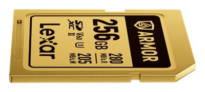 Lexar Pro Gold Armor 256GB SDXC UHS-II V60 - R280/W210 MB/s - IP68 Lexar Pro Gold Armor 256GB SDXC UHS-II V60 - R280/W210 MB/s - IP68