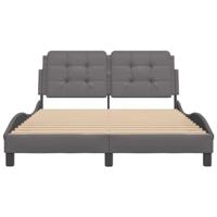 Bedframe met LED-verlichting kunstleer grijs 120x200 cm - thumbnail
