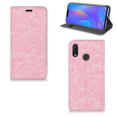Huawei P Smart Plus Smart Cover White Flowers Huawei P Smart Plus Smart Cover White Flowers