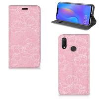 Huawei P Smart Plus Smart Cover White Flowers - thumbnail