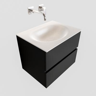 Aqua Splash Badkamermeubel Solid Surface AQS Stockholm 60x45 cm Mat Zwart Urban - Badmeubel Stockholm 60 cm Zonder Kraangat Aqua Splash Badkamermeubel Solid Surface AQS Stockholm 60x45 cm Mat Zwart Urban - Badmeubel Stockholm 60 cm Zonder Kraangat