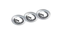 Trio Set ronde inbouwspotsJura (3x) GU10 8,3cm chroom - 650100306 - thumbnail