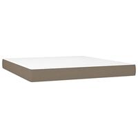 Boxspring met matras stof taupe 180x200 cm - thumbnail