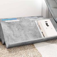 Bijzetkast met plank Beton Grijs 90 x 57,5 x 42 cm Bewerkt hout - thumbnail