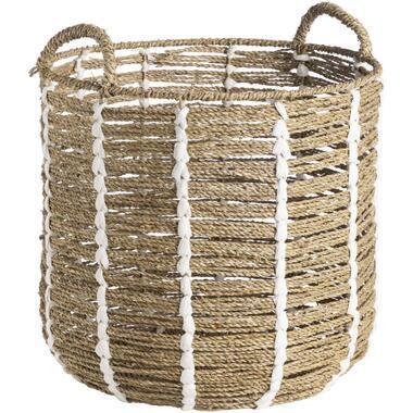 Mand Indy - off-white - 41xØ43 cm - Leen Bakker