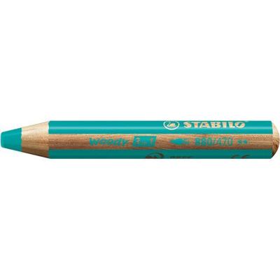 Kleurpotloden STABILO 880 woody 3 in 1 multitalent turquois | 5 stuks Kleurpotloden STABILO 880 woody 3 in 1 multitalent turquois | 5 stuks