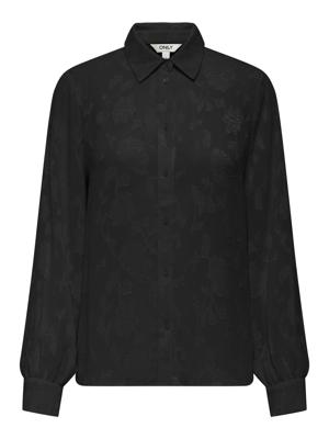 Only Onldoreen Ls Jaquard Shirt Wvn Cs Blouse Black