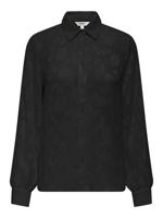 Only Onldoreen Ls Jaquard Shirt Wvn Cs Blouse Black - thumbnail