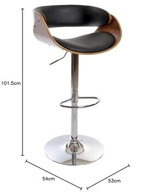 Kruk DKD Home Decor Bruin Zwart Walnoot 54 x 53 x 101,5 cm Kruk DKD Home Decor Bruin Zwart Walnoot 54 x 53 x 101,5 cm