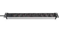 Brennenstuhl 1390007009 Alu-Line 19" PDU | Stekkerdoos Server | 16A met 9x Type F Stopcontacten | 2 meter - thumbnail
