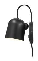 Wandlamp zwart slaapkamer &apos;Angle&apos; GU10 verstelbaar schakelaar DFTP - thumbnail
