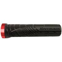 Herrmans handvatten Shark Density 130 mm zwart/rood per set - thumbnail